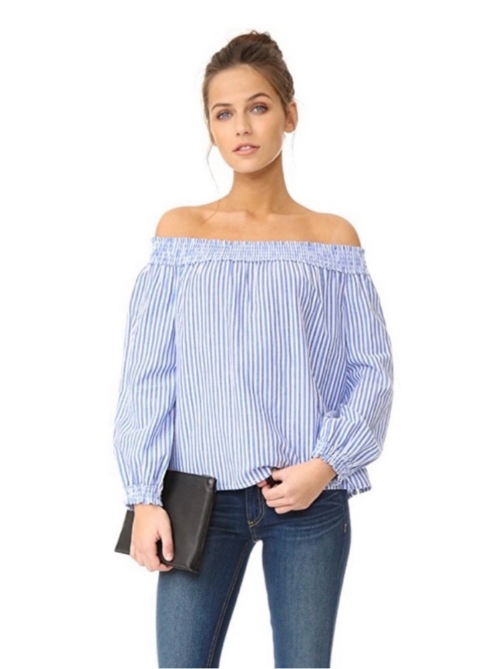NWT RAG & BONE Drew Top Blue & White Stripe M